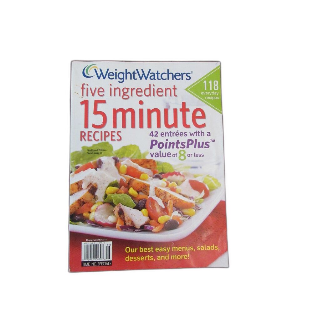 Weight Watchers Recipe Book Magazine Quick Fast 5 ingredient 15 minute recipes
